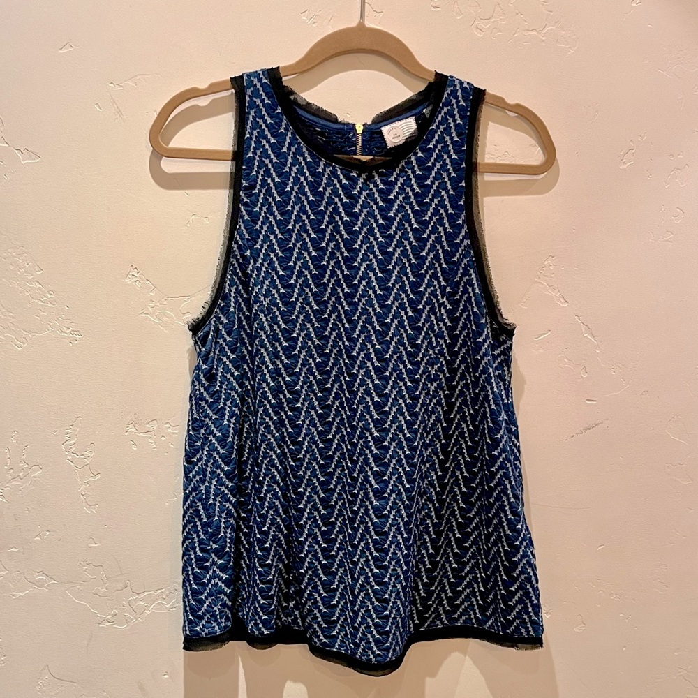 Anthropologie Navy Blue Sleeveless Top